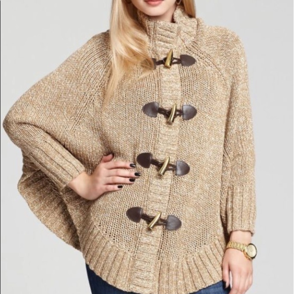 Michael Kors Toggle Cape Cardigan